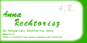 anna rechtorisz business card